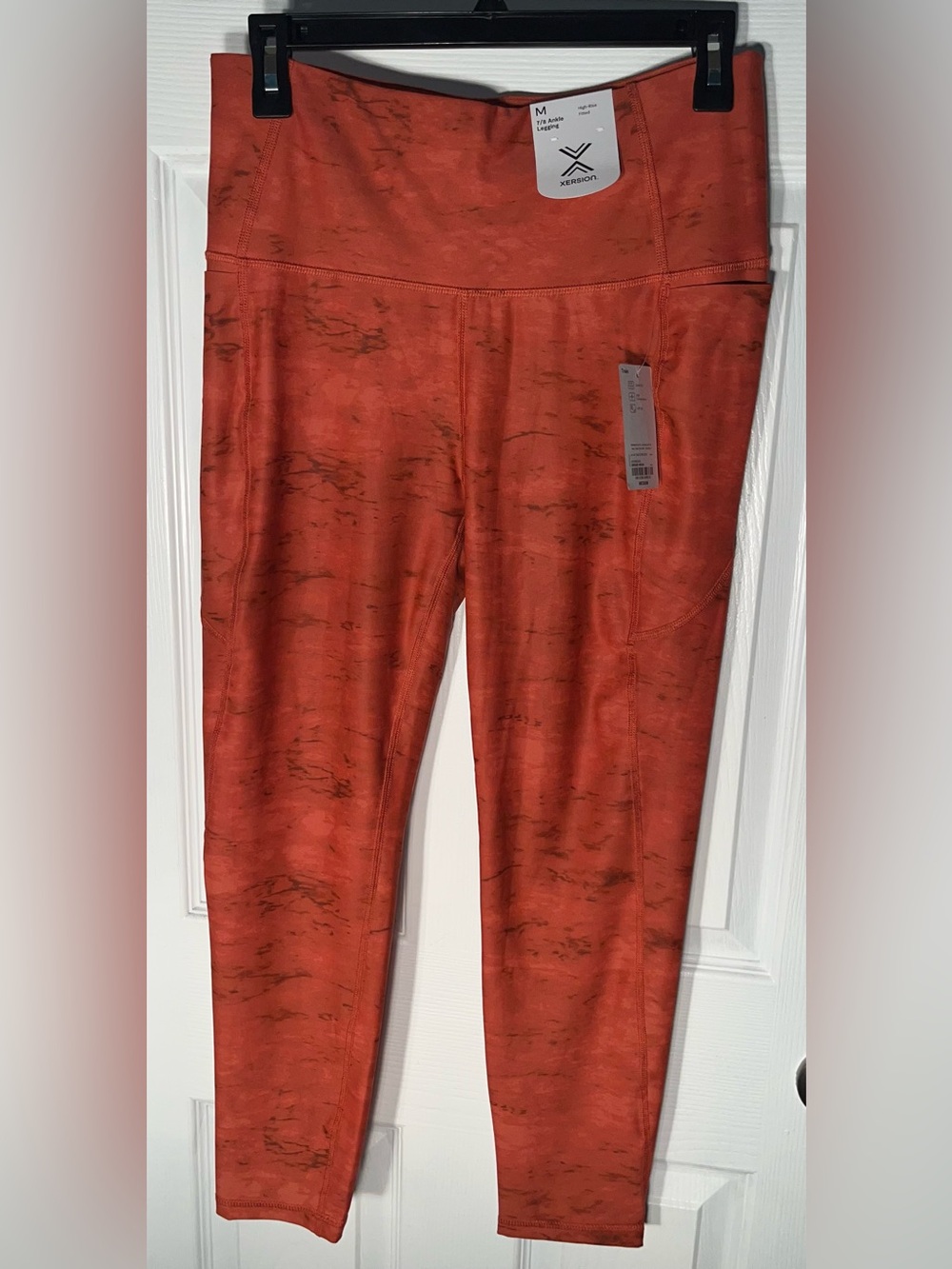 New Xersion Women's High Rise Fitted 7/8 Ankle Legging Blue Quick Dri Medium M